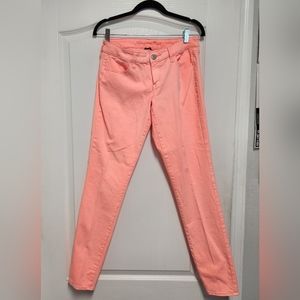 American Eagle Womens  Stretch Jegging Jeans Size 8 Skinny Bright  Coral